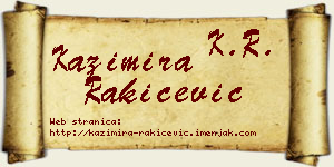 Kazimira Rakićević vizit kartica
